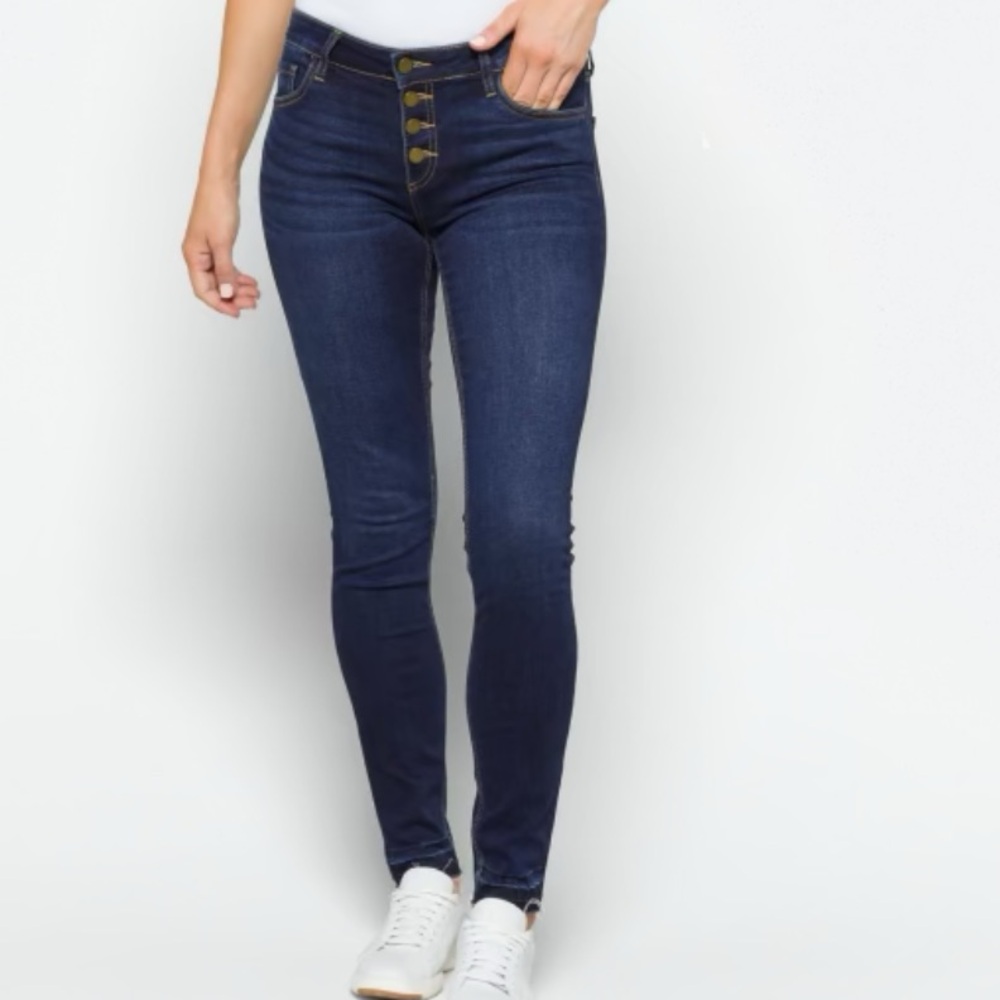 Stitchfix Prosperity Lena super skinny Jean Released HEM Button Fly
